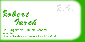 robert imreh business card